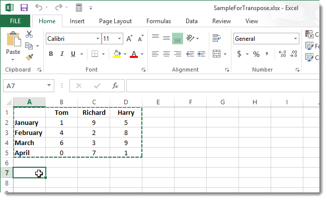 How to Convert a Row to a Column in Excel the Easy Way 3