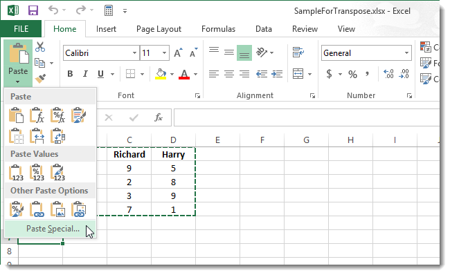 How to Convert a Row to a Column in Excel the Easy Way 4