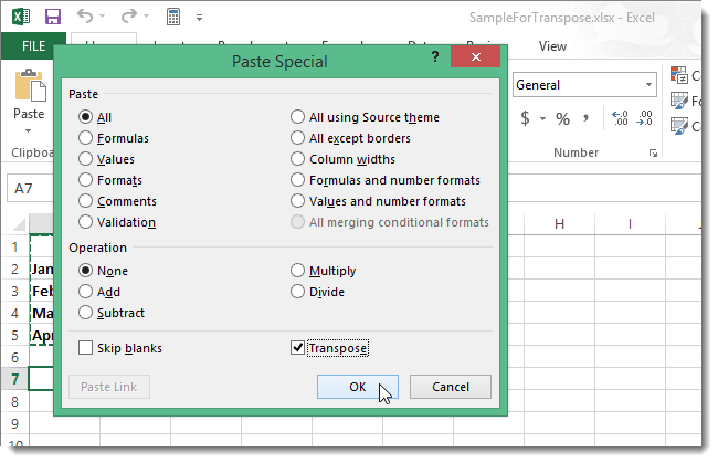 How to Convert a Row to a Column in Excel the Easy Way 5