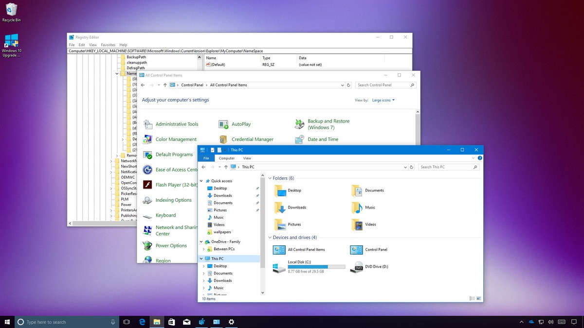 ترفند کنترل پنل this pc ویندوز 10