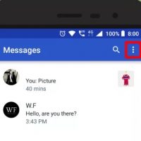 خروج از برنامه یAndroid Messages از طریق موبایل