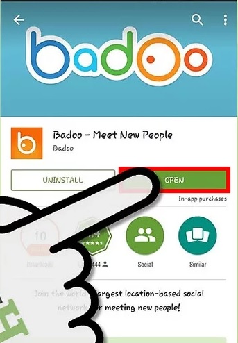 نحوه ی چت کردن در پیام رسان Badoo هنگامی که از طریق Email ID خود وارد ...