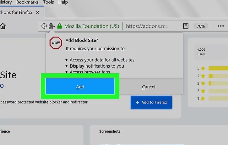 افزونه ی Block Site