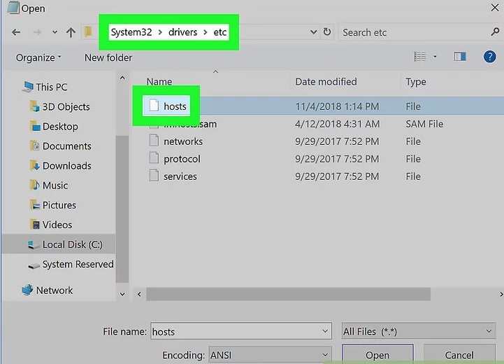 فایل host