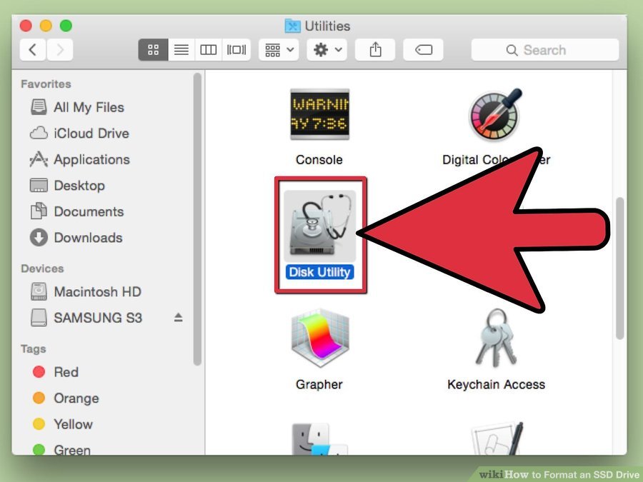 برنامه Disk Utility