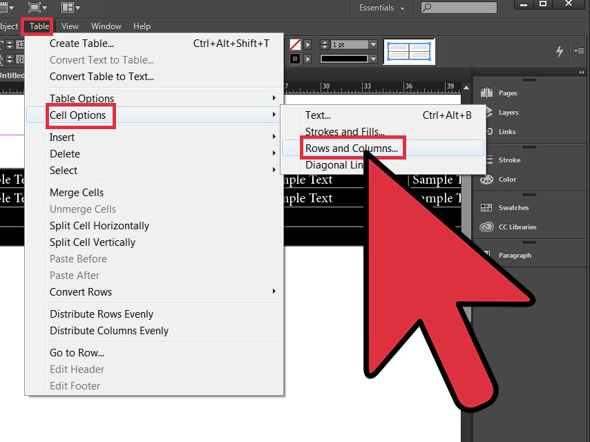 Indesign Rows نحوه ی تنظیم ستون ها در indesign | رز سانگ