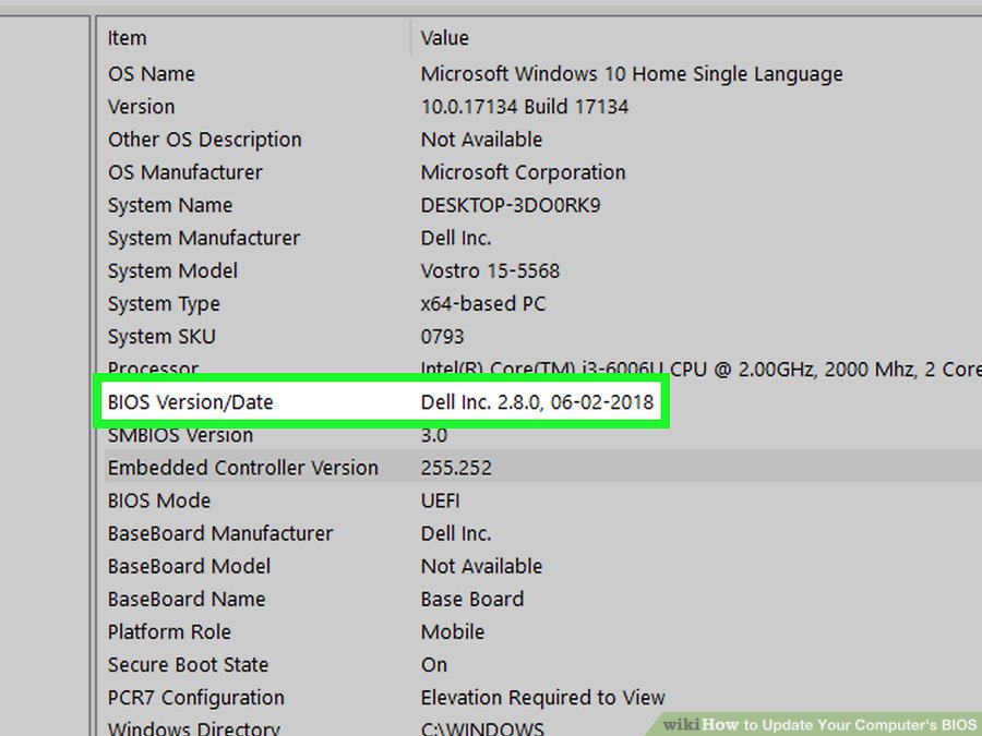 BIOS Version Date