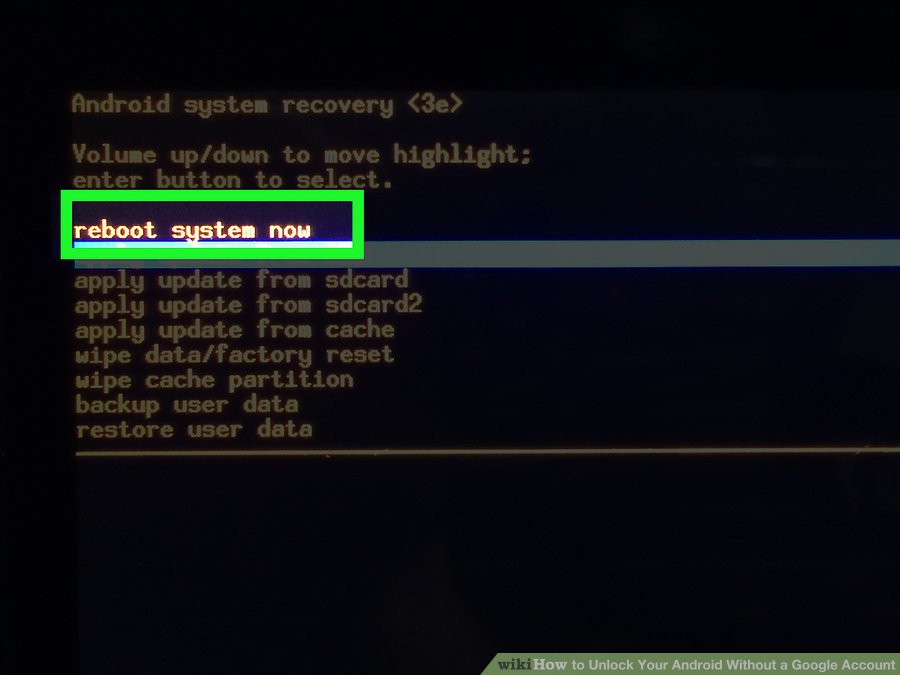 Reboot system