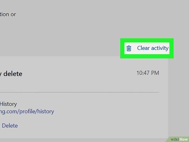 Clear activity