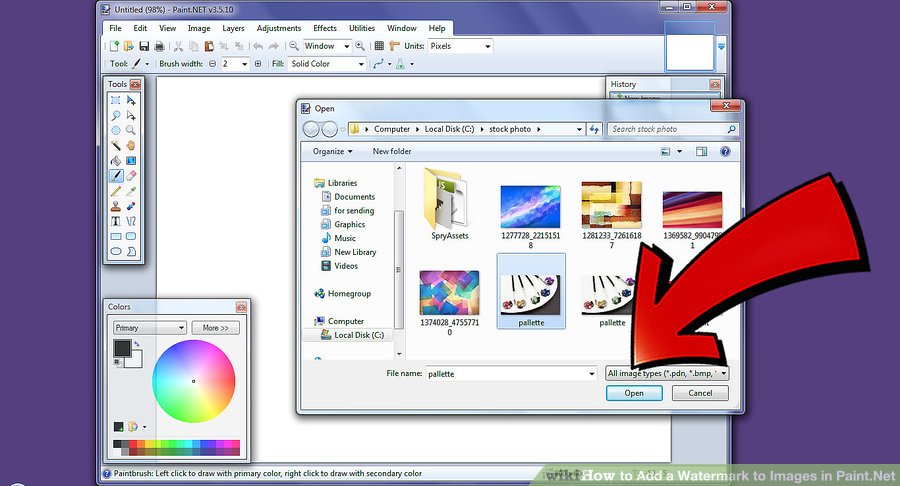 اضافه کردن واتر مارک به تصاویر در Paint.NET