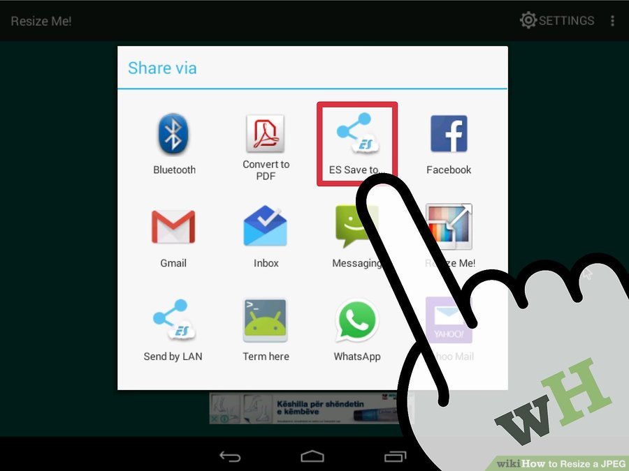 تغییر اندازه فایل های JPEG