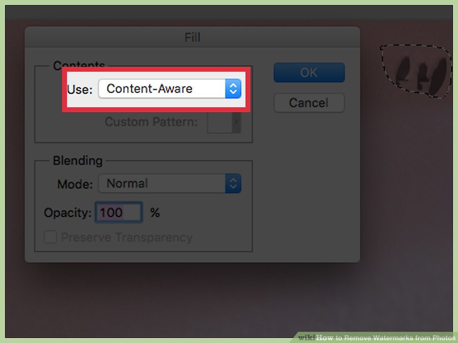 گزینه Content Aware
