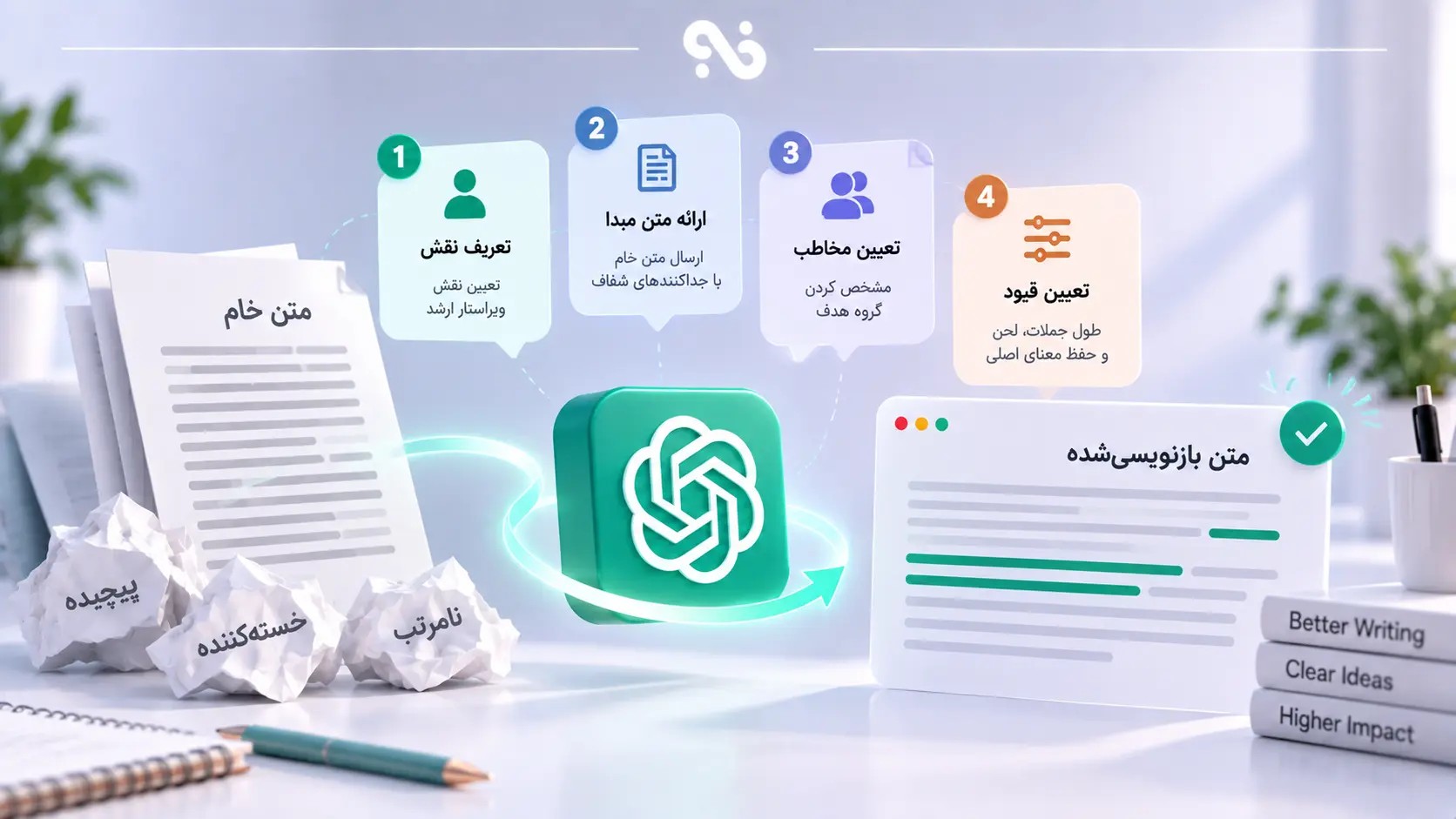 بازنویسی حرفهای متن با ChatGPT: راهنمای کامل روانسازی و پارافریز